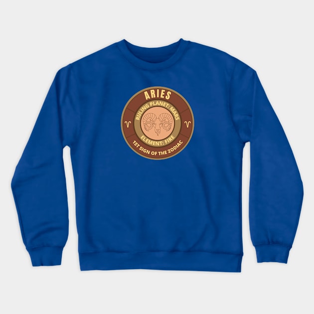 Zodiac signs Aries Crewneck Sweatshirt by InspiredCreative